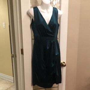 Banana Republic Silk Teal Sleeveless Dress